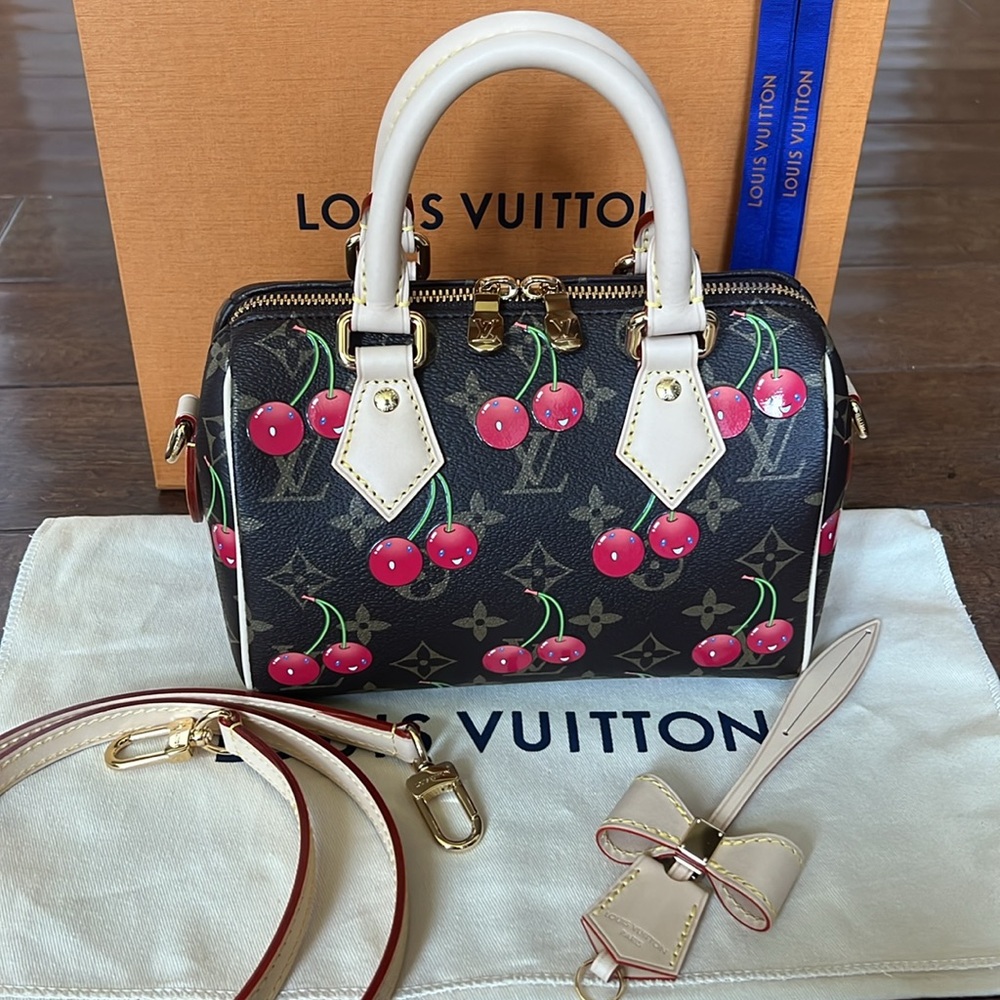 Louis Vuitton Murakami Cherry Monogram Speedy 20 🍒 NEW - Picture 3 of 16
